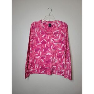 North Face Womens Colorful Abstract V Neck Lightweight‎ Top Size S